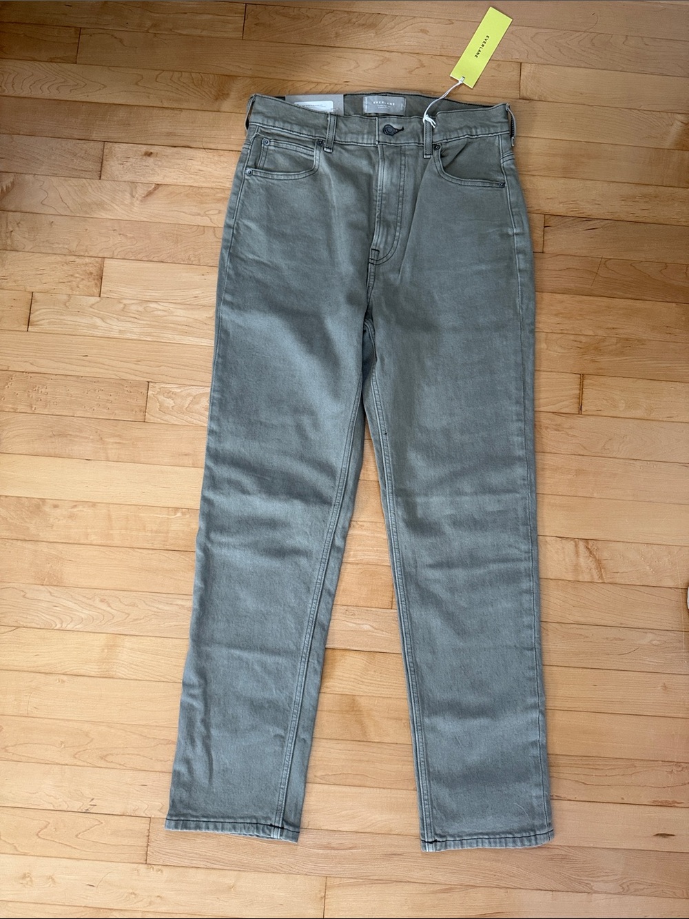 Everlane Women’s High-Rise Slim Jeans in Washed Olive Size 27 Short